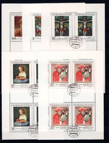 Tschechoslowakei Kleinbogen MiNr. 1910-1914 Ersttagsstempel Kunst