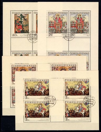 Tschechoslowakei Kleinbögen MiNr. 1976-1979 Ersttagsstempel Ikonen