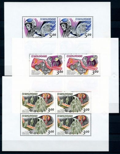 Tschechoslowakei Kleinbögen MiNr. 2135-2137 postfrisch Weltraum
