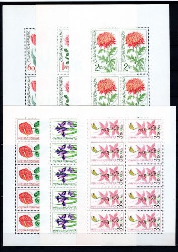 Tschechoslowakei Kleinbögen MiNr. 2147-2152 postfrisch Blumen