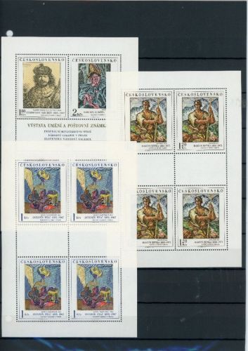 Tschechoslowakei Kleinbögen MiNr. 2172 a+b-73, 74-77 postfrisch Kunst