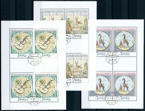 Tschechoslowakei Kleinbögen MiNr. 2219-2221 gestempelt Schießscheiben