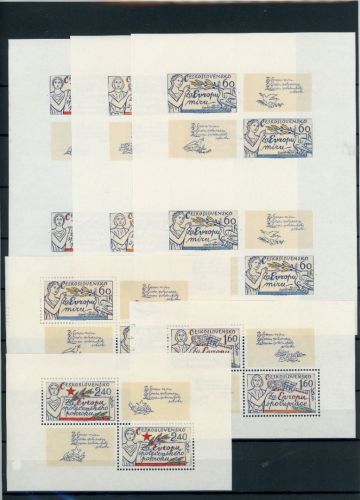 Tschechoslowakei Kleinbögen MiNr. 2407-2409 A+B postfrisch Frieden