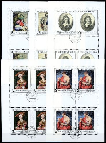 Tschechoslowakei Kleinbögen MiNr. 2413-2417 Ersttagsstempel Kunst