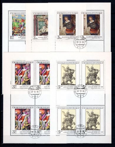 Tschechoslowakei Kleinbögen MiNr. 2534-2538 Ersttagsstempel Kunst