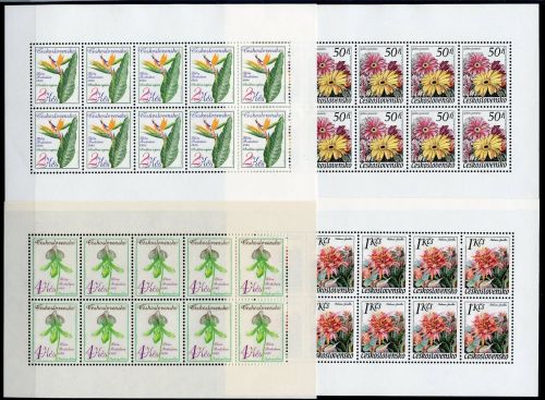 Tschechoslowakei Kleinbögen MiNr. 2574-2577 postfrisch Blumen