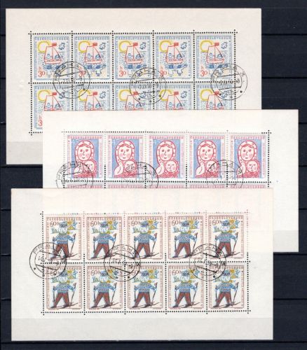 Tschechoslowakei Kleinbögen MiNr. 1106-1108 gestempelt UNESCO