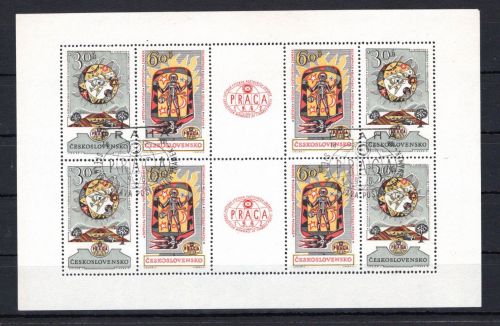 Tschechoslowakei ZD-Bogen MiNr. 1355-56 Sonderstempel Praga 1962