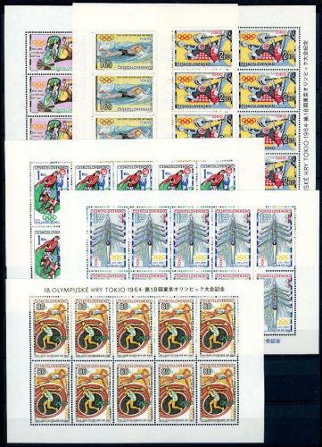 Tschechoslowakei Kleinbögen MiNr. 148814-93 postfrisch Olympiade Tokio
