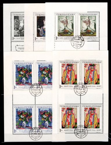 Tschechoslowakei Kleinbögen MiNr. 1668-1672 Ersttagsstempel Kunst