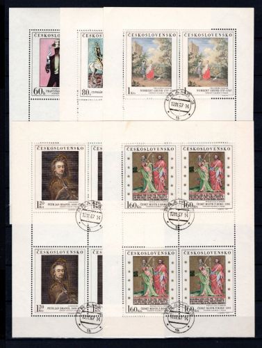Tschechoslowakei Kleinbögen MiNr. 1748-1752 Ersttagsstempel Kunst