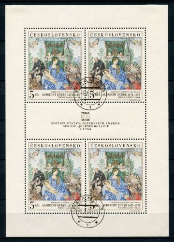 Tschechoslowakei Kleinbogen MiNr. 1805 Ersttagsstempel