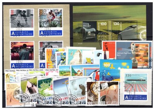 Schweiz Jahrgang 2005 MiNr. 1906-1950 komplett, gestempelt
