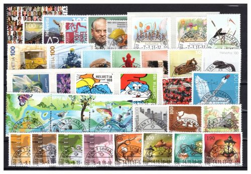 Schweiz Jahrgang 2013 MiNr. 2280-2325 komplett, gestempelt