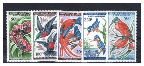 Tschad MiNr. 82-86 postfrisch Tiere: Vögel