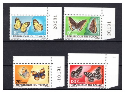 Tschad MiNr. 510-514 postfrisch Tiere: Schmetterlinge