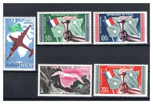 Togo MiNr. 261-265 postfrisch Jahrestag Fahne Fackel