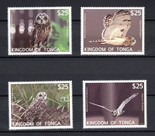 Tonga MiNr. 1793-1796 postfrisch Tiere Vögel Eulen