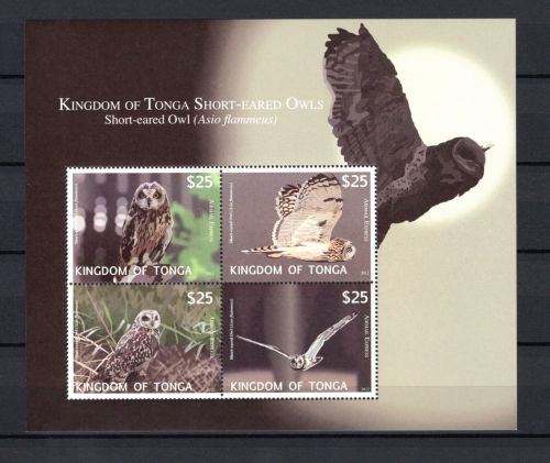 Tonga MiNr. 1793-1796 Block 57 postfrisch Tiere Vögel Eulen