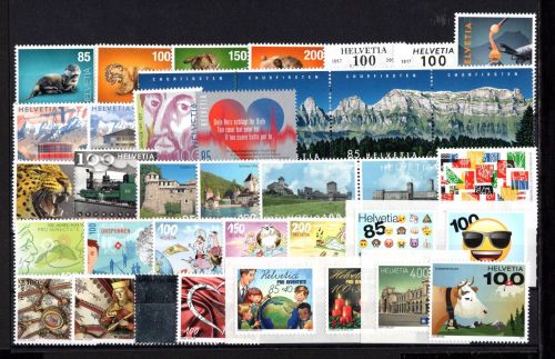 Schweiz Jahrgang 2017 gestempelt