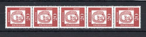 Bund MiNr. 352 x R postfrisch 5er Streifen Nr. 330