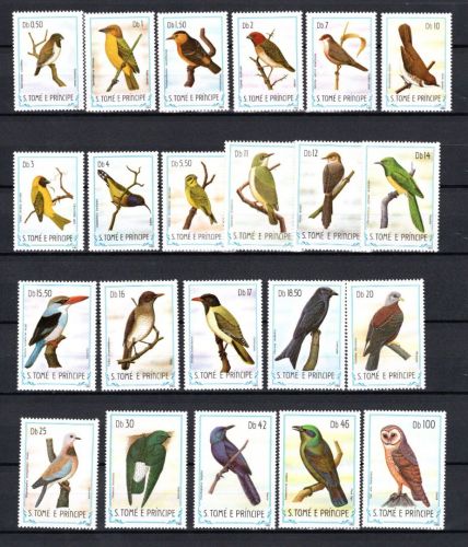 St. Tomé und Principe MiNr. 879-900 Vögel, Satz postfrisch Tiere