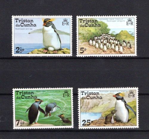 Tristan da Cunha MiNr. 191-194 Felsenpinguin Rockhopper, postfrisch Tiere