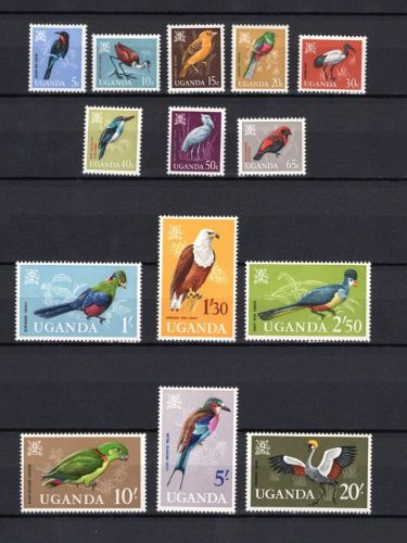Uganda WWF MiNr. 76-100 Vögel, Satz postfrisch Tiere