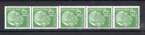 Bund MiNr. 183 y R postfrisch Nr. 565 unten, 5er Streifen