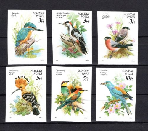 Ungarn MiNr. 4069-4074B Heimische Vögel, ungezähnt, Satz postfrisch Tiere