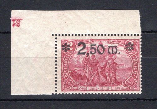 Deutsches Reich Infla MiNr. 118 b Ecke Platten Nr. postfrisch Kurzbefund