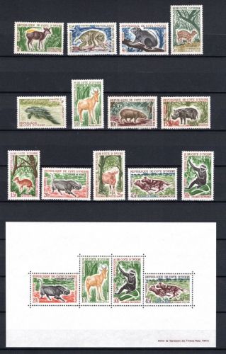 Elfenbeinküste MiNr. aus 251-274 + Block 2 Tiere, alle postfrisch Tiere