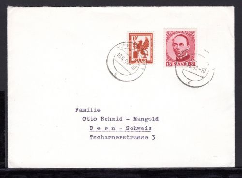 Saarland MiNr. 289 u. a. Mischfrankatur Altbefund Ney