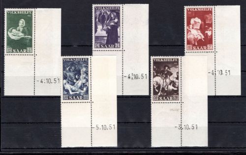 Saarland MiNr. 309-312 Br postfrisch Volkshilfe, Fotobefund Geigle