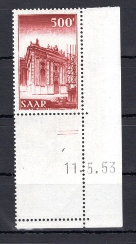 Saarland MiNr. 337 Br postfrisch Kurzbefund Geigle