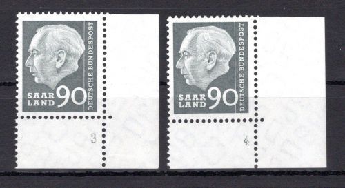 Saarland MiNr. 397 (2) postfrisch mit FN 3, 4