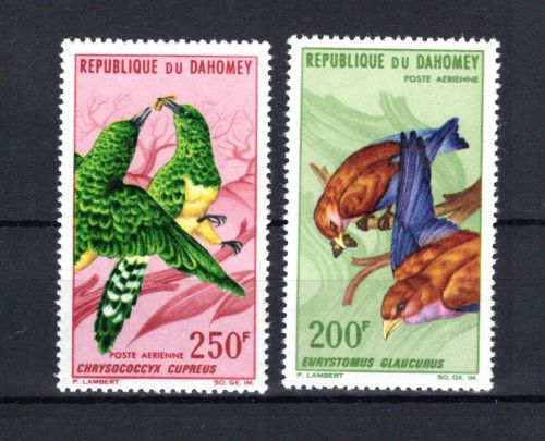 Dahomey MiNr. 296-297 Heimische Vögel, Satz postfrisch Tiere allgemein