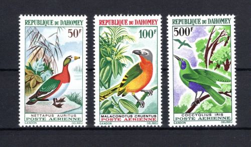 Dahomey MiNr. 278-280 Heimische Vögel, Satz postfrisch Tiere allgemein