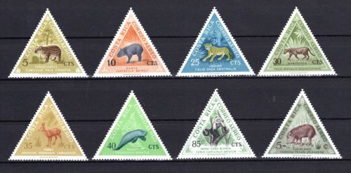 Costa Rica MiNr. 612-619 Dreieckmarken Tiere postfrisch Tiere allgemein