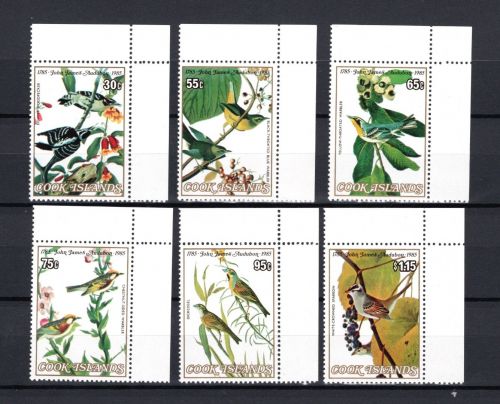Cook Islands MiNr. 1038-1043 John James Audubon: Vögel postfrisch Tiere