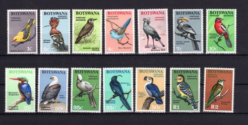 Botswana MiNr. 19-32 Tiere Afrikas: Vögel, Satz postfrisch Tiere
