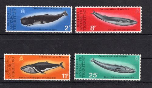 Britische Antarktis Gebiete MiNr. 64-67 Wale, Satz postfrisch Tiere