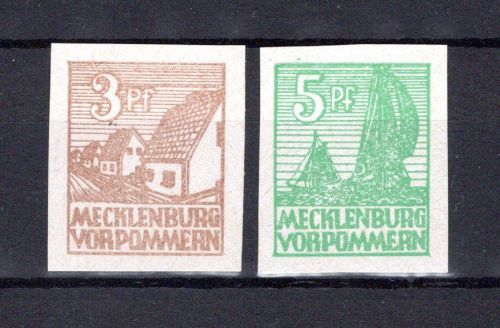 SBZ Mecklenburg-Vorpommern MiNr. 29 + 32 x b postfrisch geprüft Kramp