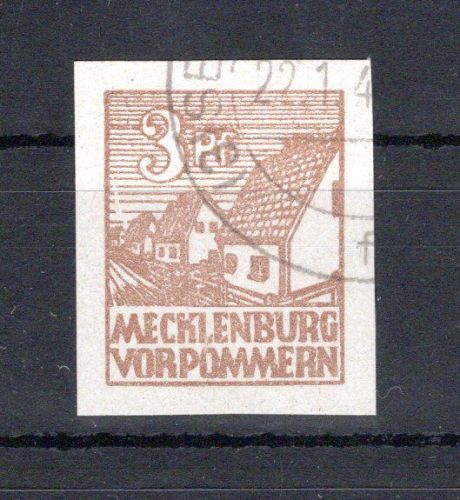 SBZ Mecklenburg-Vorpommern MiNr. 29 x b gestempelt geprüft Kramp