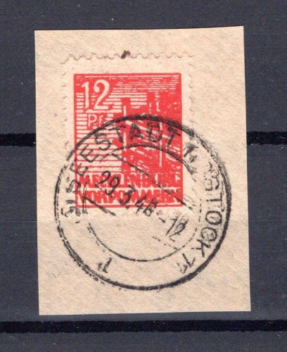 SBZ Mecklenburg-Vorpommern MiNr. 36 y f Briefstück geprüft Kramp