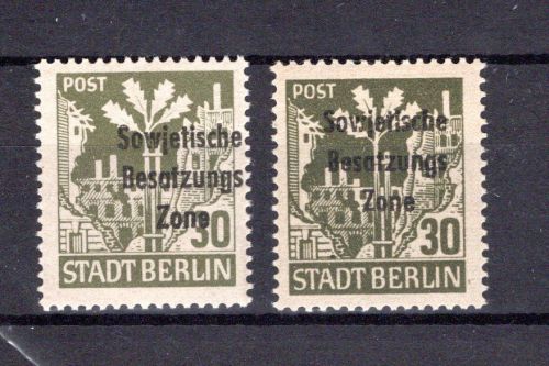 SBZ Allg. Ausgaben MiNr. 206 A a wb x + b wa z postfrisch geprüft Ruscher