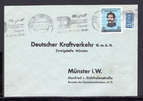 Bund MiNr. 155 Einzelfrankatur