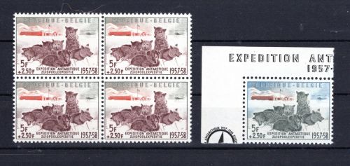 Belgien MiNr. 1072 + 1073 Antarktisexpedition Hunde postfrisch Tiere