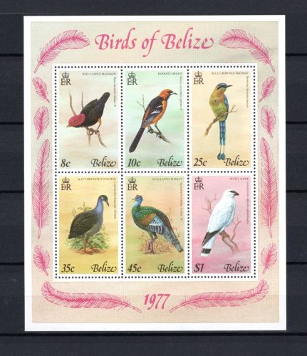 Belize MiNr. Block 2 Bedrohte Vögel 1977, postfrisch Tiere