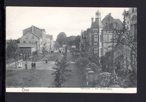 AK Cleve (Kleve), Niederrhein um 1910 Bahnhofstrasse, alter Stadtausgang